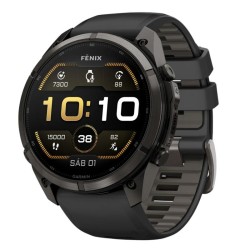 Reloj Garmin fēnix® 9 Pro de 51 mm titanio correa negra, 010-04337-16.
