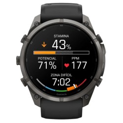 Reloj Garmin fēnix® 9 Pro de 51 mm titanio correa negra, 010-04337-16.