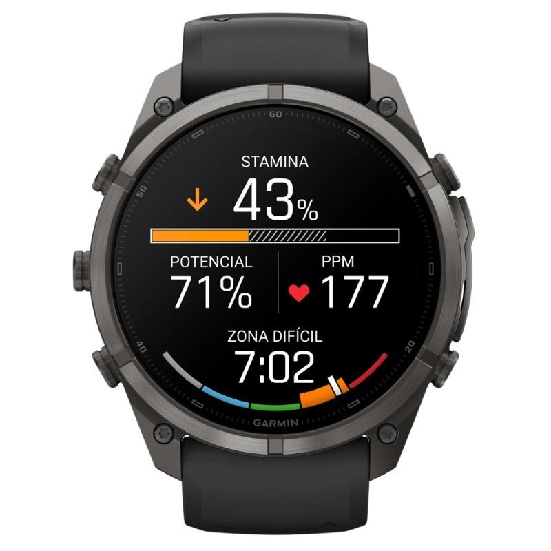 Reloj Garmin fēnix® 9 Pro de 51 mm titanio correa negra, 010-04337-16.