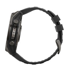 Reloj Garmin fēnix® 9 51 mm bisel titanio y correa negra 010-04763-11.