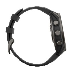 Reloj Garmin fēnix® 9 47 mn bisel titanio y correa negra, 010-04762-11.