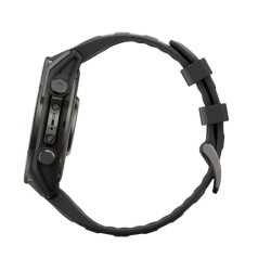 Reloj Garmin fēnix® 9 47 mn bisel titanio y correa negra, 010-04762-11.