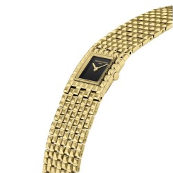 Reloj Frederique Constant Manchette dorado y esfera negra FC-200ONB1MC5B.