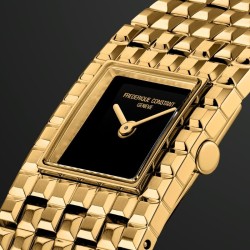 Reloj Frederique Constant Manchette dorado y esfera negra FC-200ONB1MC5B.