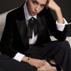 Reloj Frederique Constant Manchette dorado y esfera negra FC-200ONB1MC5B.