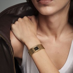 Reloj Frederique Constant Manchette dorado y esfera negra FC-200ONB1MC5B.