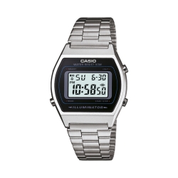 Reloj Casio Retro Collection digital plateado correa mate B640WD-1AVEF