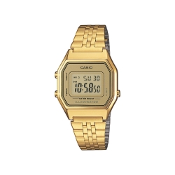 Reloj Casio Retro Collection, de mujer digital dorado en oro amarillo LA680WEGA-9ER