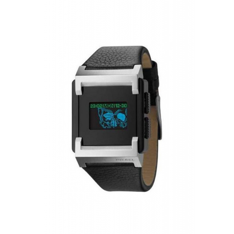 Reloj Diesel de hombre, digital en negro, con correa piel ref. DZ7086