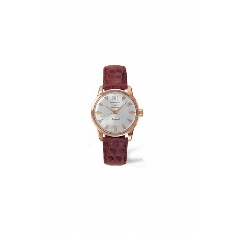 Reloj Longines "Conquest Heritage" automático de hombre en oro y piel L16116782