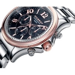 Reloj Viceroy "Penélope Cruz" de hombre en acero con bisel dorado, cronógrafo 47891-95