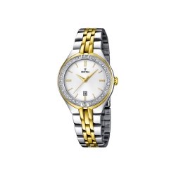 Reloj Festina de mujer "Mademoiselle" en acero bicolor dorado oro amarillo y circonitas F16868/1