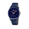Reloj Lotus de hombre "Smart Casual" con caja acero chapado en azul y correa. 18166/2