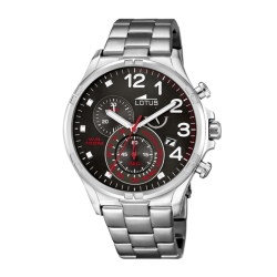Lotus Orologio Da Uomo CAB.CRONO ACE.COR.ESF.NE – Modello 18881/3, Quadrante Nero, Cronografo - 4