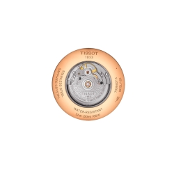 Reloj Tissot "Chemin de Tourelles" automático de hombre, con caja dorada y correa piel T0994073603800