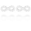 Pendientes de plata con circonitas, con forma de infinito, de Luxenter. 