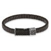Pulsera de piel de cobra marrón, con cierre de plata y circonitas, de Platadepalo.