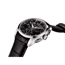 Reloj Tissot de hombre "Couturier" con cronógrafo con correa/esfera negra T0356171605100