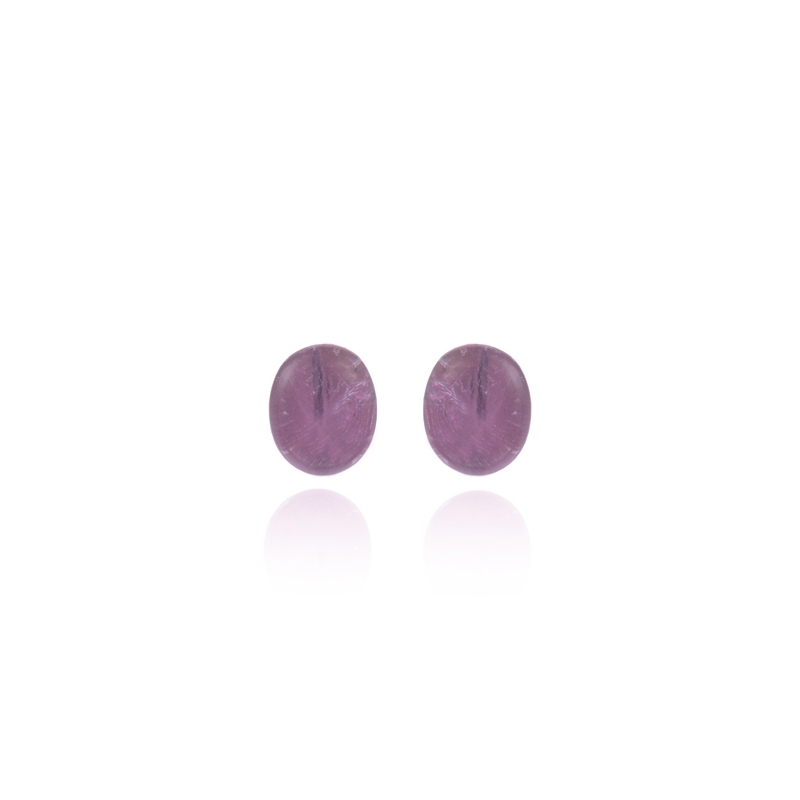 Pendientes de amatista natural con plata dorada, "Happy Gems" de Luxenter.