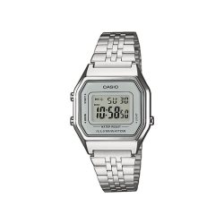 Reloj Casio "Retro Collection" digital de mujer, en plateado LA680WEA-7EF
