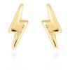 Pendientes de plata dorados en oro, con forma de rayo, "Ray" de Luxenter.