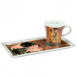 Juego de café "El beso" de Gustav Klimt, en cerámica por Goebel.