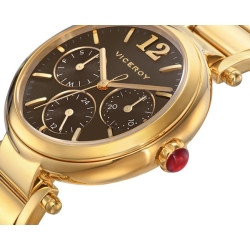 Reloj Viceroy "Penolope Cruz" para mujer, multifunción dorado en oro amarillo 471056-45