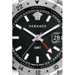 Reloj Versace "Hellenyium" de mujer en acero y esfera negra V1102 0015