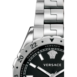 Reloj Versace "Hellenyium" de mujer en acero y esfera negra V1102 0015