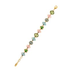 Pulsera de plata dorado oro amarillo con piedras de colores Swarovski®, de Maximo Betro.