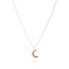 Colgante de plata dorado en oro rosa, con forma de luna, "Crescent" de Luxenter.