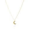 Colgante de plata dorada en oro amarillo en forma de luna, "Crescent" de Luxenter.