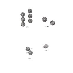 Distintas pendientes y anillos a juego de plata envejecida, de Antara.