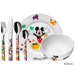 Cubiertos de acero de "Mickey Mouse" para niño o niña, de 7 piezas WMF