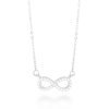 Colgante de plata rodiada con circonitas en forma de infinito, "Munthir" de Luxenter.