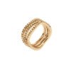 Anillo de acero dorado DKNY con circonitas, de 3 aros NJ19200406.