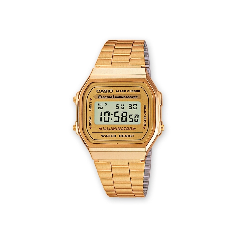 Reloj Casio Retro Collection dorado en oro amarillo A168WG-9EF.