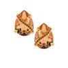 Pendientes pegados de plata dorado con piedras Swarovski® en color marrón, de Maximo Betro,