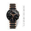 Reloj Rado Centrix para hombre con cronógrafo, en cerámica negra y acero dorado R30187172.