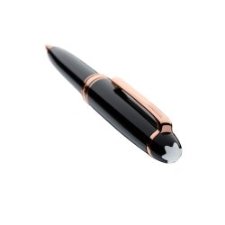 Boligrafo Montblanc Meisterstück Classique en resina negra y detalles dorados en oro rosa 112679.