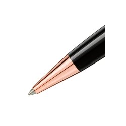 Boligrafo Montblanc Meisterstück Classique en resina negra y detalles dorados en oro rosa 112679.