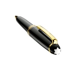 Boligrafo Montblanc Meisterstück Classique en resina negra y detalles dorados en oro 10883.