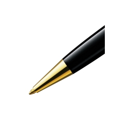 Boligrafo Montblanc Meisterstück Classique en resina negra y detalles dorados en oro 10883.