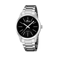 Reloj Lotus para hombre "Smart Casual" en acero con esfera negra 15959/3.