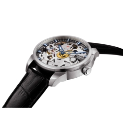 Reloj Tissot de cuerda tipo skeleton T-Complication, con maquinaria vista, para hombre T0704051641100.