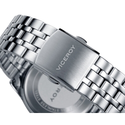 Reloj Viceroy de hombre con cronógrafo, de acero y esfera negra 40521-55.