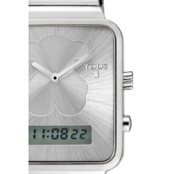 Reloj Tous I-Bear digital de mujer, en acero y caja rectangular 700350120.