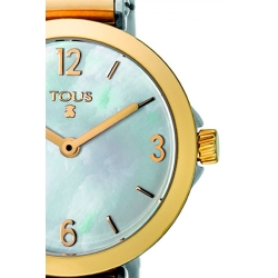 Reloj Tous "Icon Charms" en acero con detalles dorados en oro amarillo y esfera de nácar 700350165.