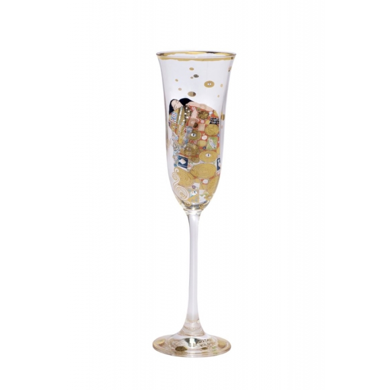 Copa de champang "El abrazo" de Gustav Klimt, Goebel