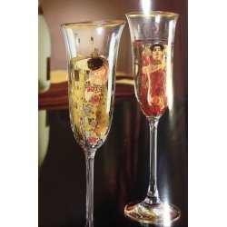 Copa de champang "El beso" de Gustav Klimt, Goebel